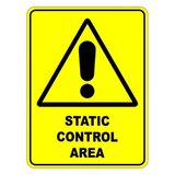 Static Control Area  Sign
